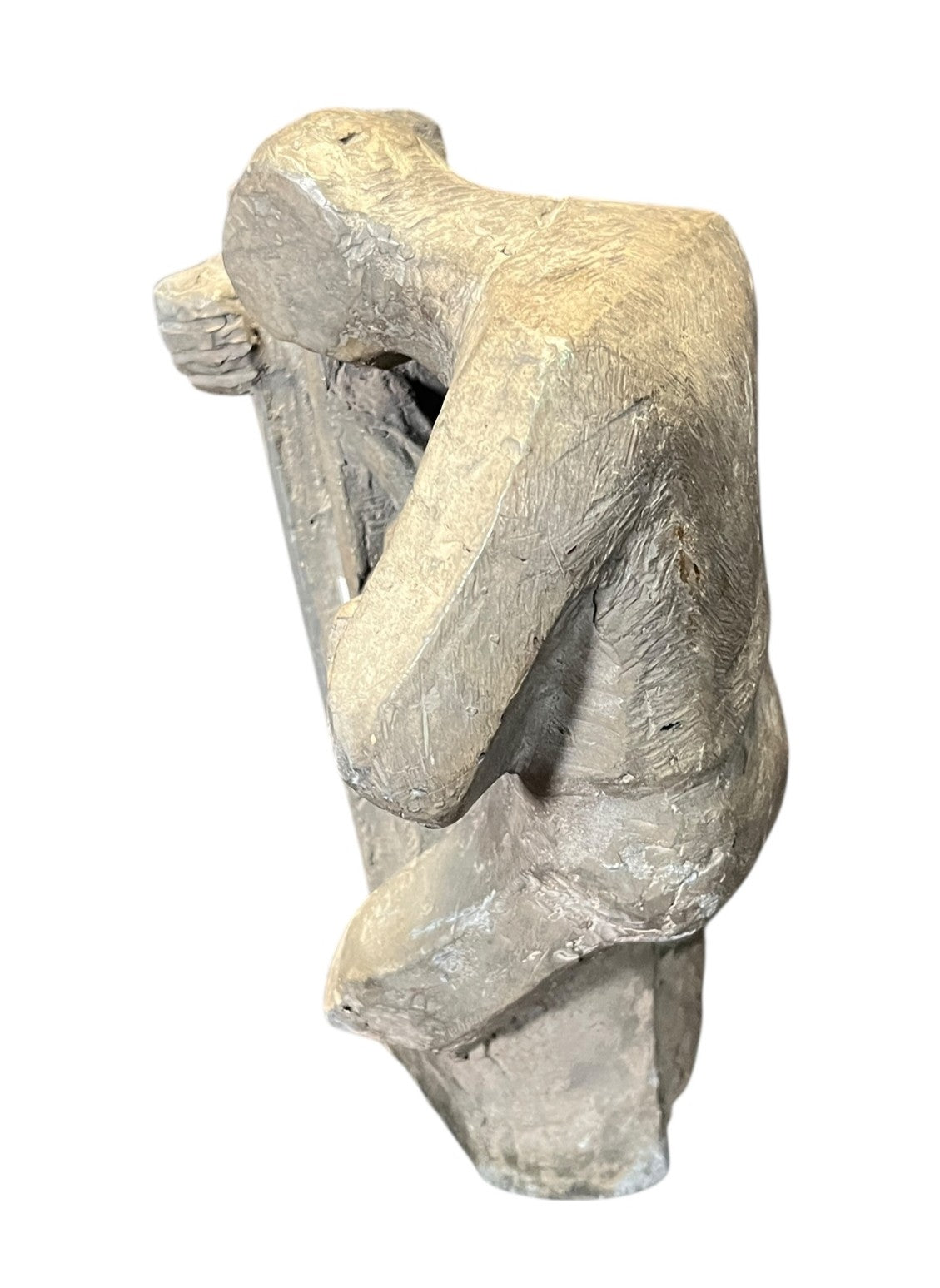CIRCA 1950's BRUTALIST STYLE LEAD SCULPTURE
