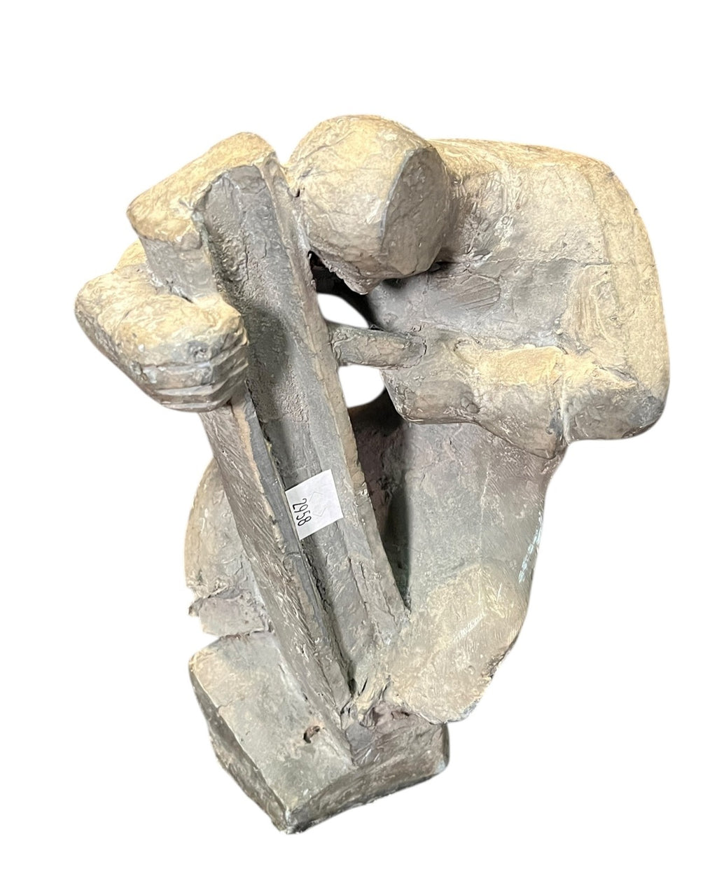 CIRCA 1950's BRUTALIST STYLE LEAD SCULPTURE