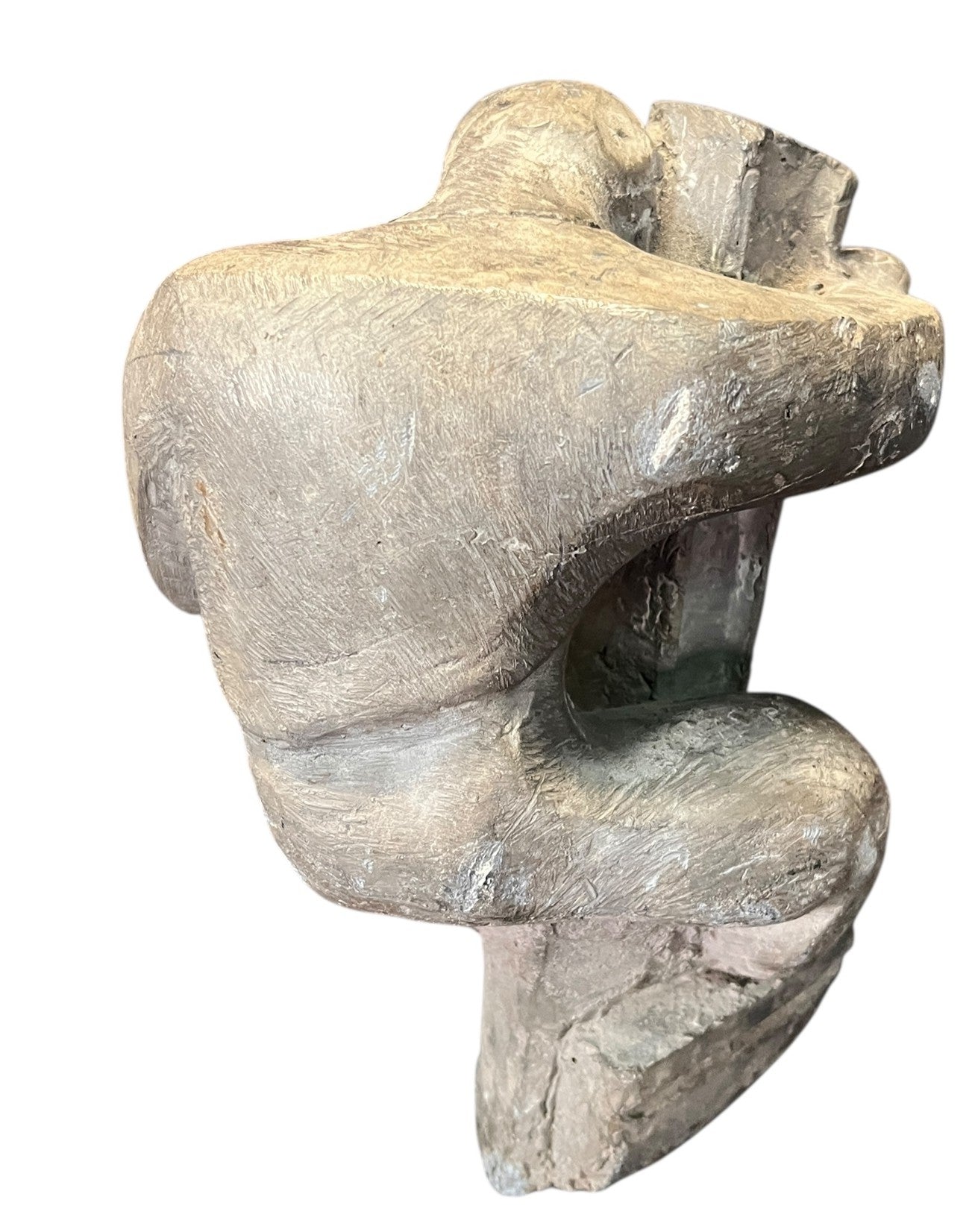 CIRCA 1950's BRUTALIST STYLE LEAD SCULPTURE