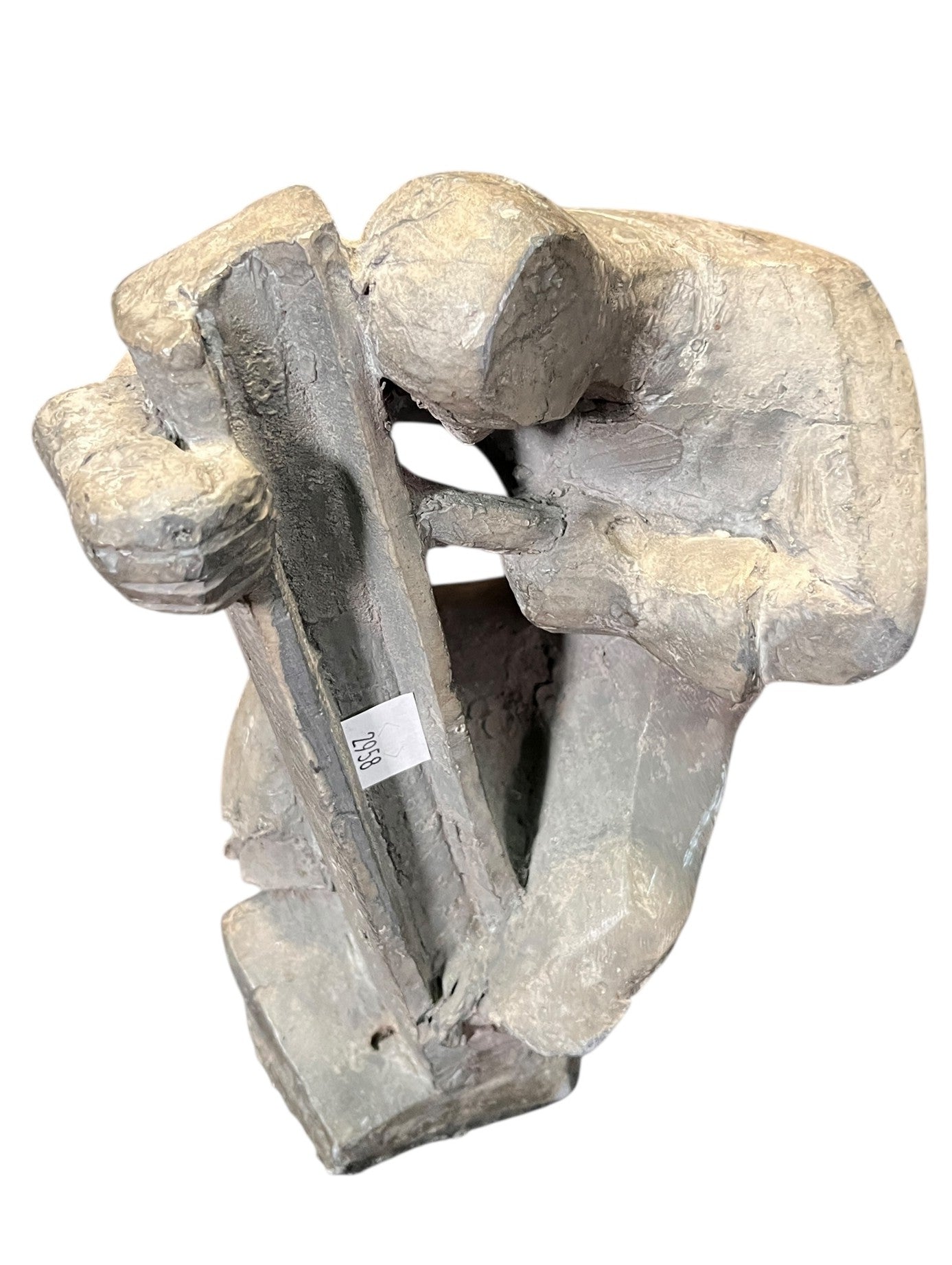 CIRCA 1950's BRUTALIST STYLE LEAD SCULPTURE