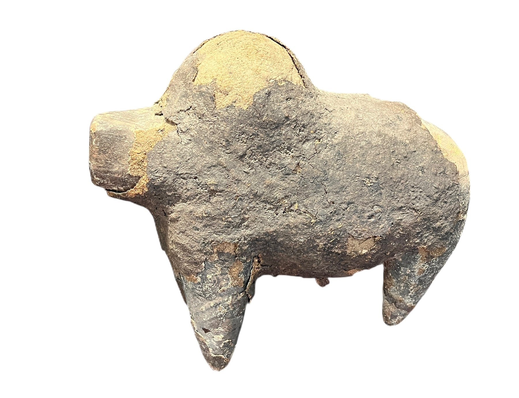 AFRICAN BULL SCULPTURE