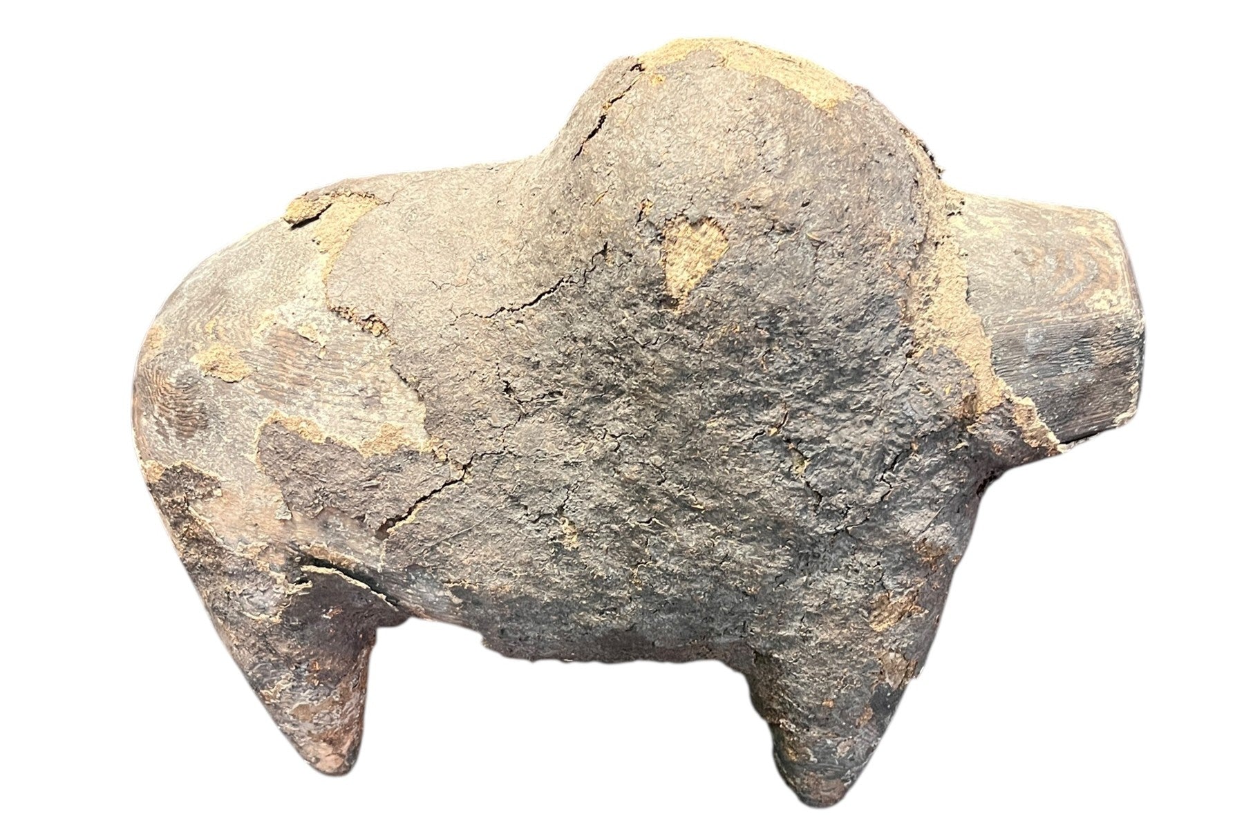 AFRICAN BULL SCULPTURE