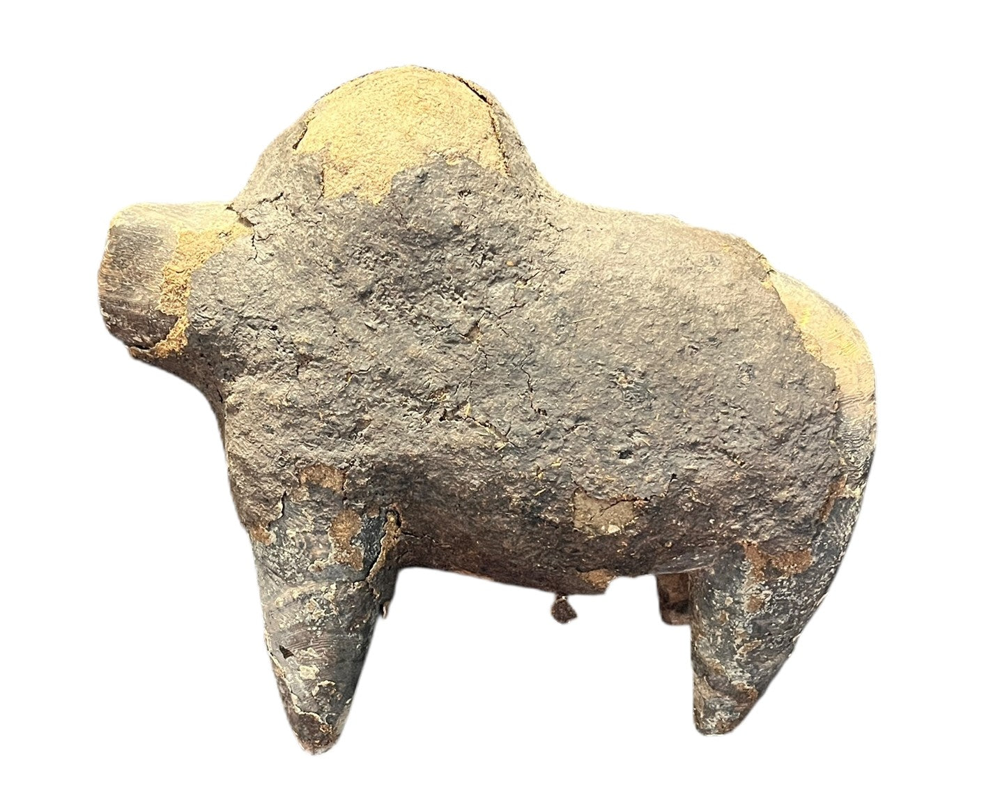 AFRICAN BULL SCULPTURE