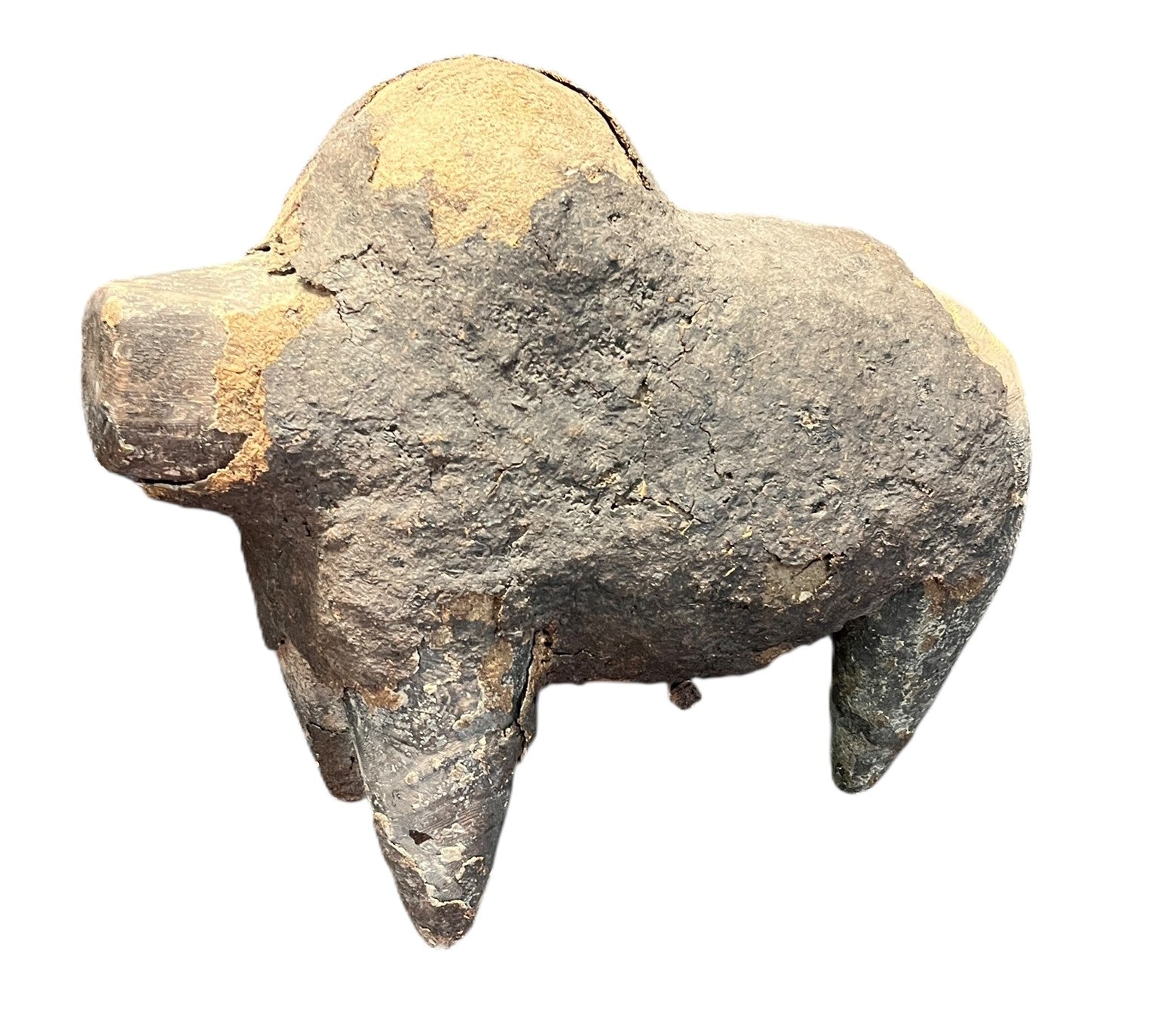 AFRICAN BULL SCULPTURE