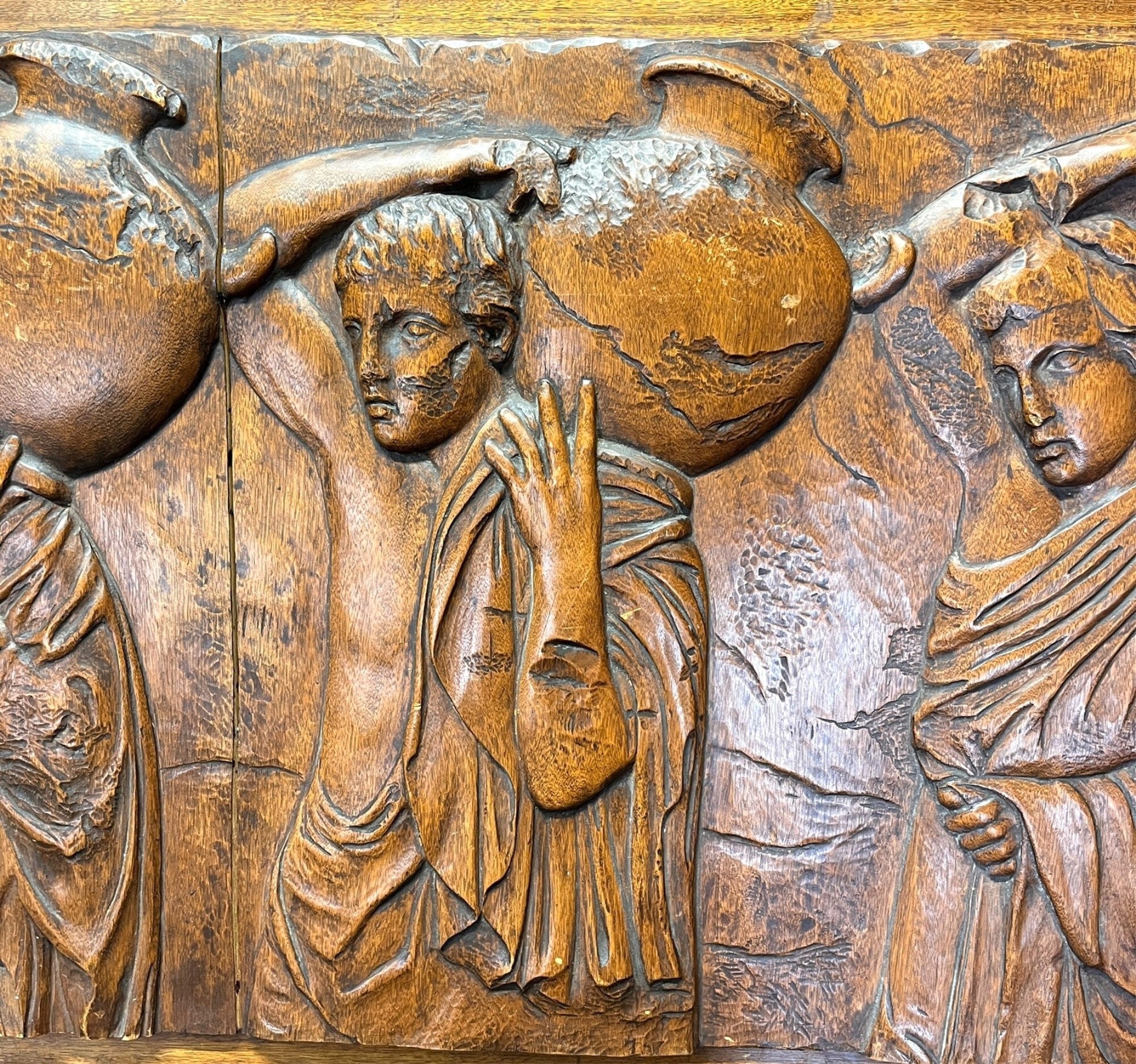 1930'S ART DECO ROMAN PANNEL DEPICTING 3 ROMAN FIG