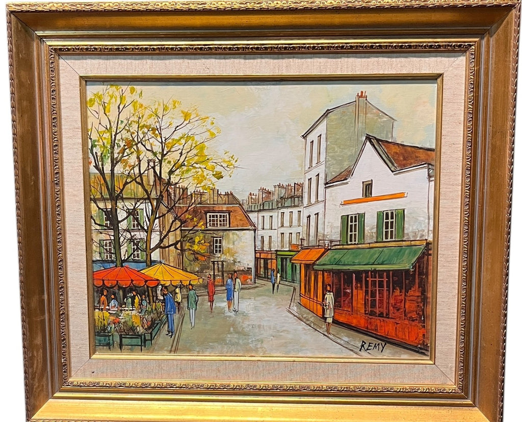 "TOWN PAINTING" SIGNED BY KEVIN