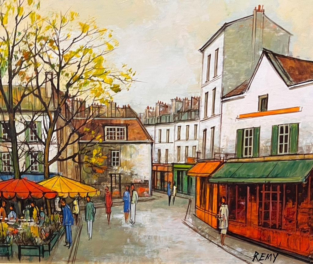 "TOWN PAINTING" SIGNED BY KEVIN