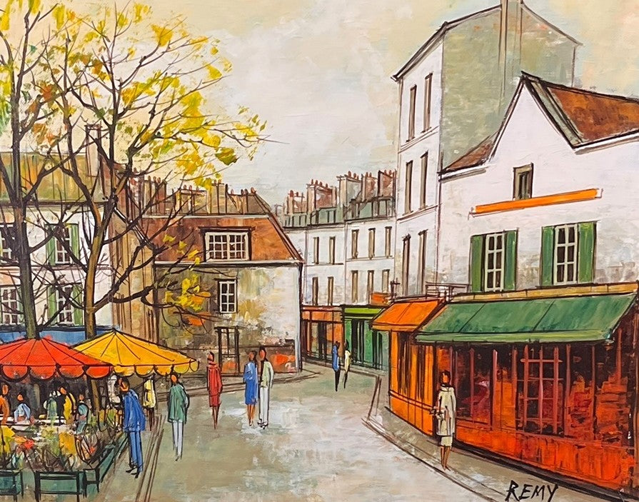 "TOWN PAINTING" SIGNED BY KEVIN