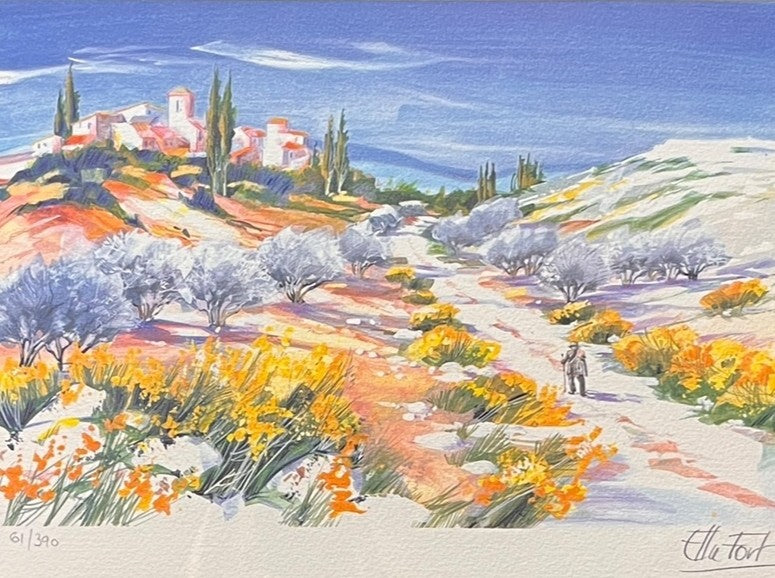 "L'ASCENSION" ORIGINAL LITHOGRAPH BY ELLA FORT