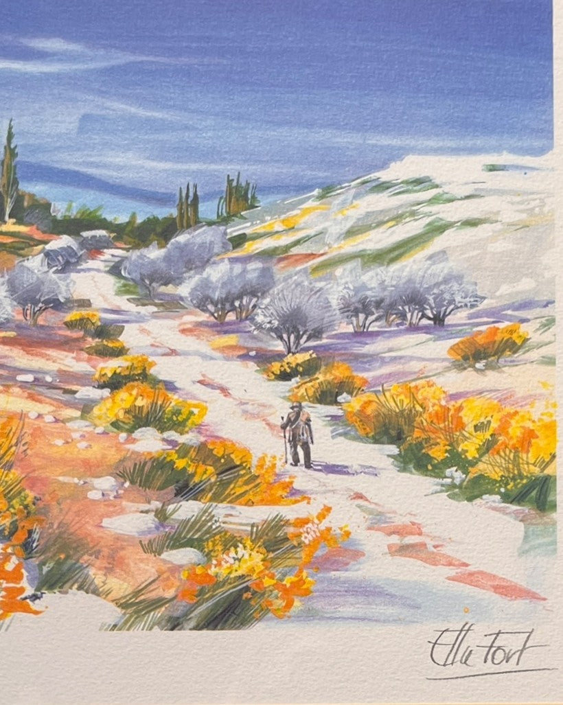 "L'ASCENSION" ORIGINAL LITHOGRAPH BY ELLA FORT
