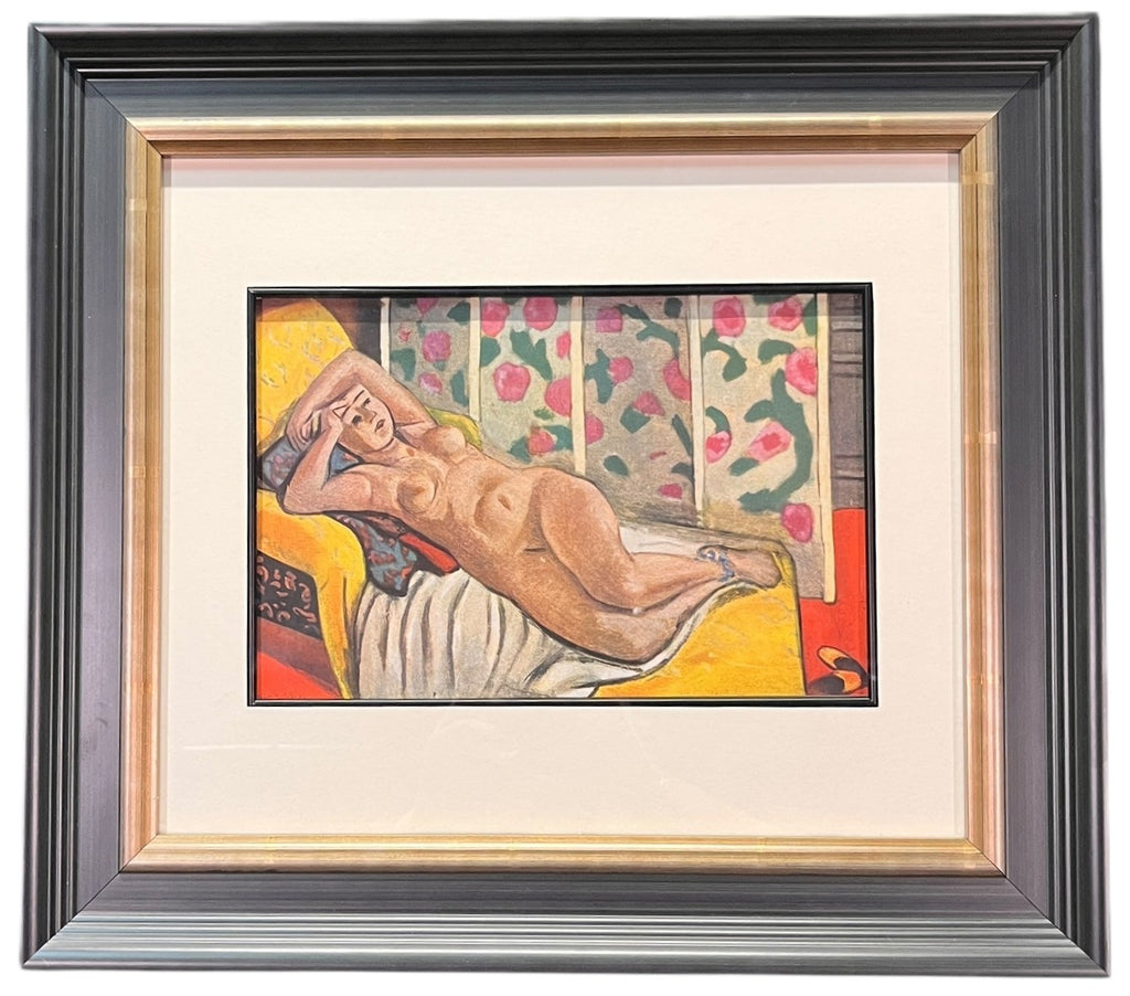 "NU SUR LA CHAISE LONGUE JAUNE" LITHOGRAPH MATISSE