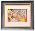 "NU SUR LA CHAISE LONGUE JAUNE" LITHOGRAPH MATISSE