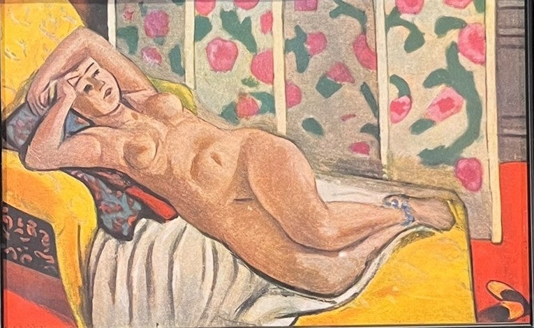 "NU SUR LA CHAISE LONGUE JAUNE" LITHOGRAPH MATISSE