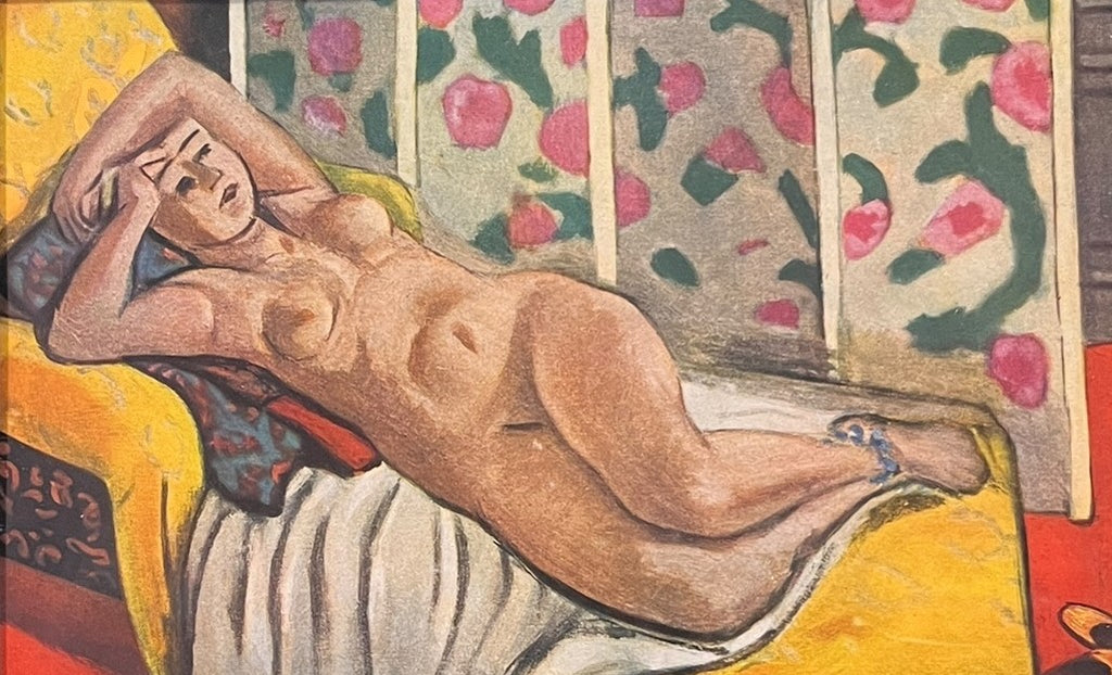 "NU SUR LA CHAISE LONGUE JAUNE" LITHOGRAPH MATISSE
