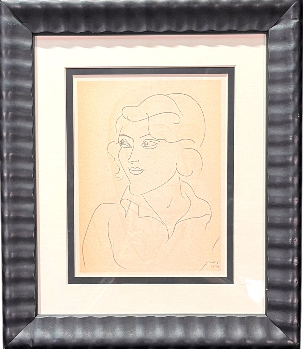 "MADEMOISELLE A. NELCK" LITHOGRAPH HENRI MATISSE