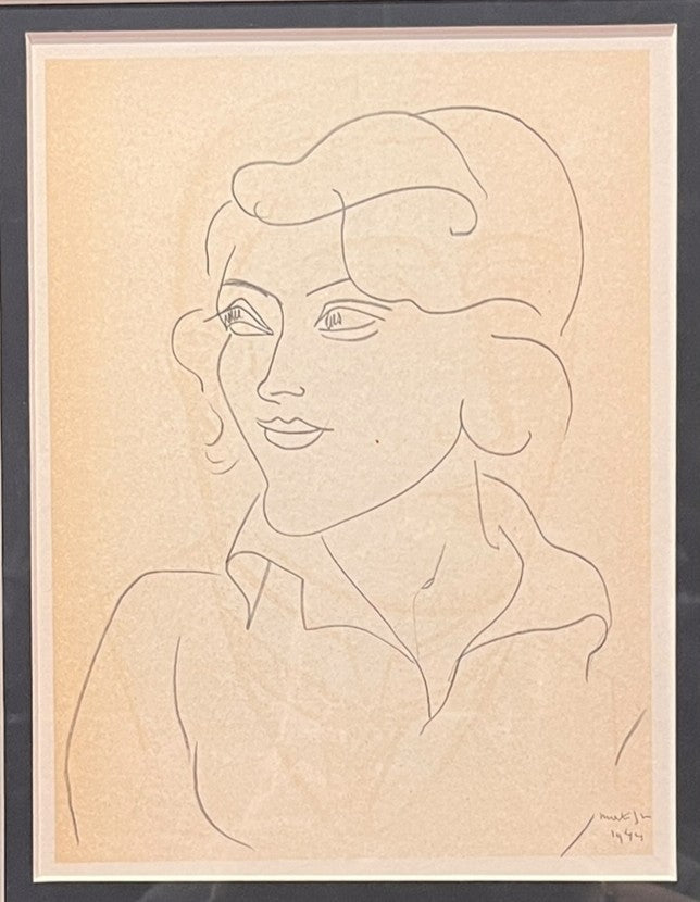 "MADEMOISELLE A. NELCK" LITHOGRAPH HENRI MATISSE