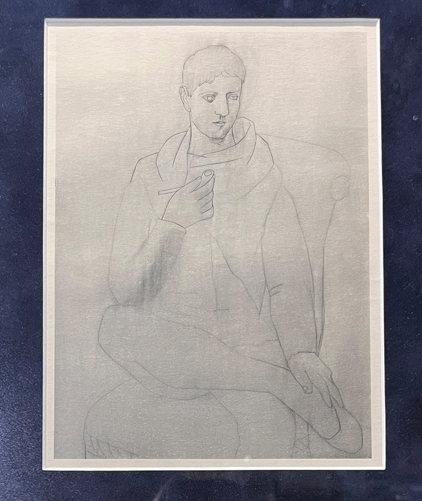 “HOMMEAVECUNEPIPE”  LITHOGRAPH BY PABLO PICASSO