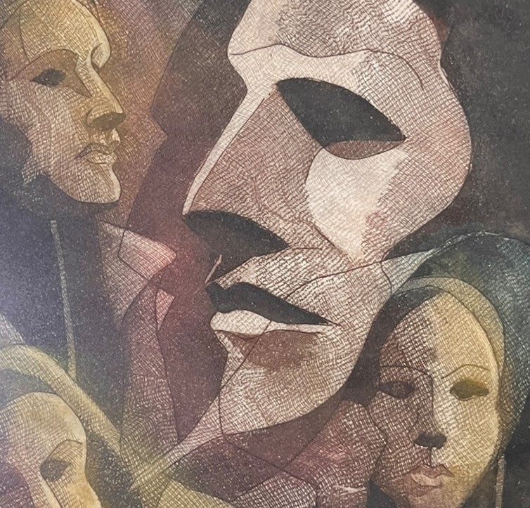 "MASCARADA" LITHOGRAPH BY HARISCH