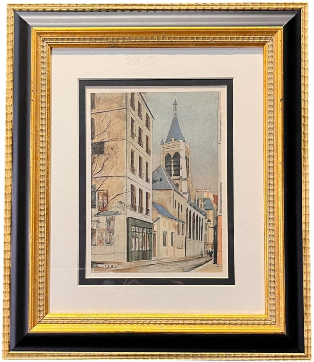 "L'eglise Saint Severin" BY MAURICE UTRILLO