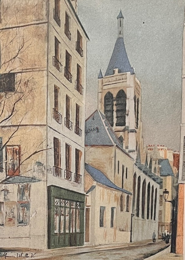 "L'eglise Saint Severin" BY MAURICE UTRILLO