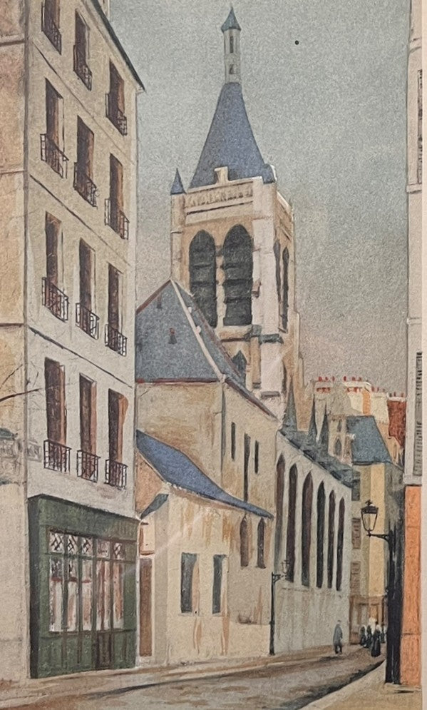 "L'eglise Saint Severin" BY MAURICE UTRILLO