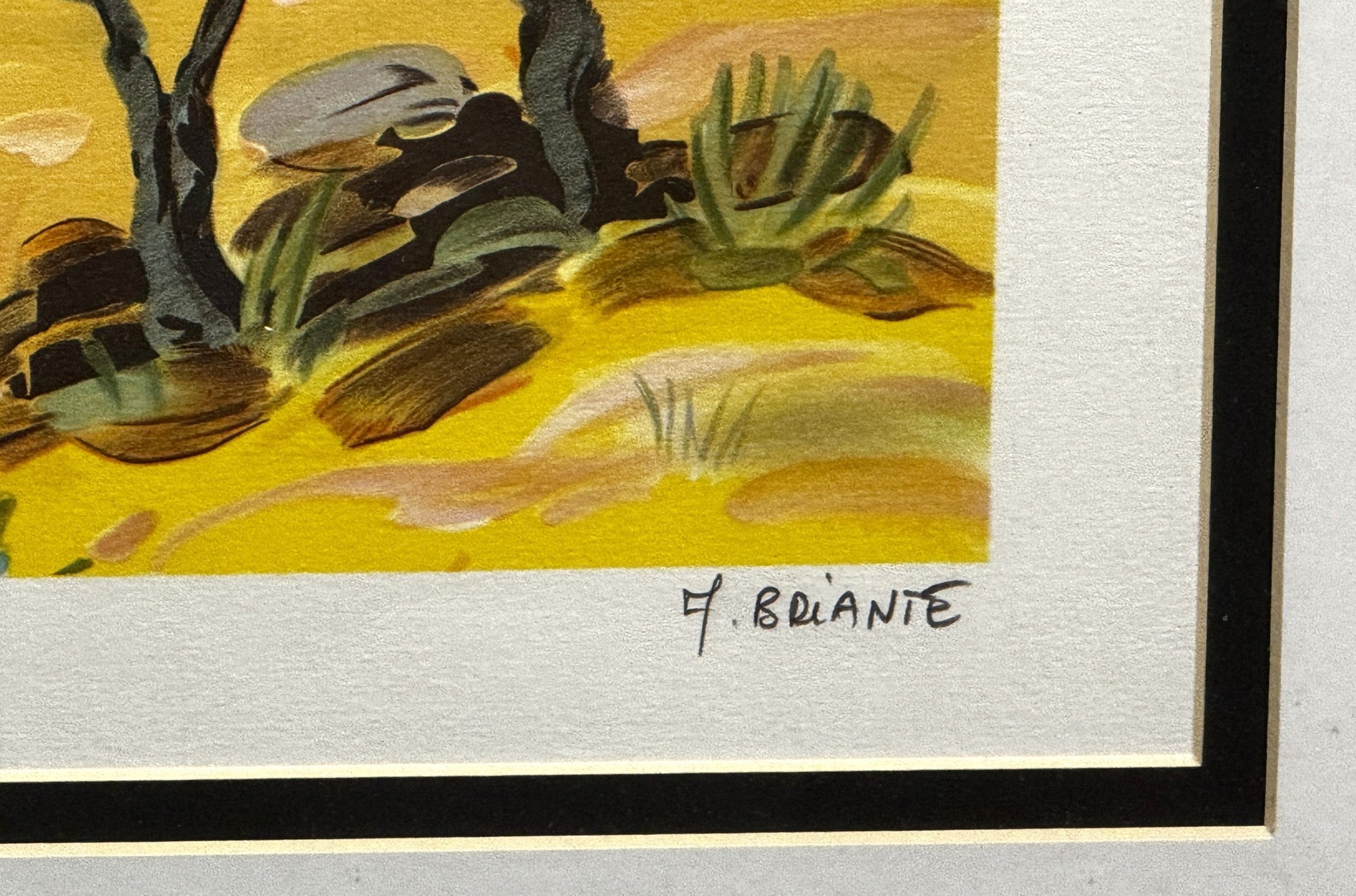 "LES ALPILLES S'ENDORMENT" LITHOGRAPH BY BRIANTE