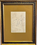 “DEUXFIGURESFROMGRACEET"  ENGRAVING BY PICASSO