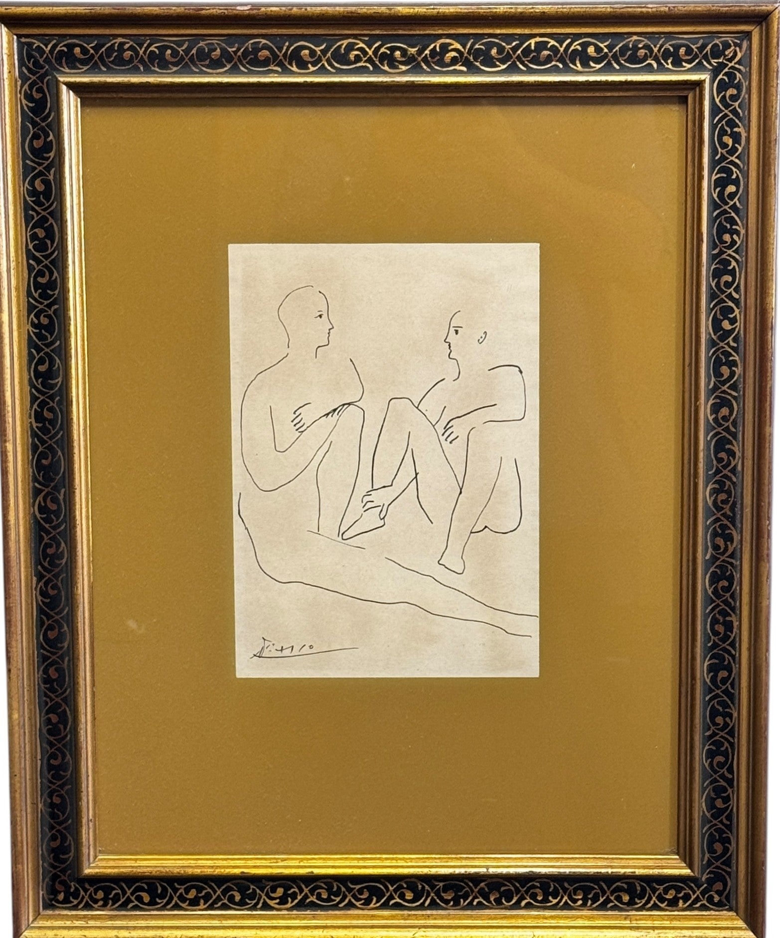 “DEUXFIGURESFROMGRACEET"  ENGRAVING BY PICASSO