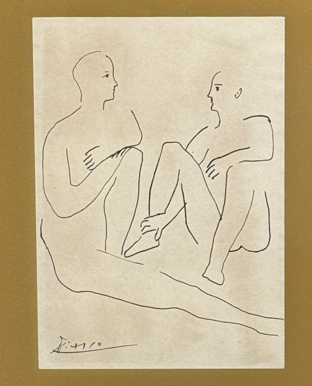 “DEUXFIGURESFROMGRACEET"  ENGRAVING BY PICASSO