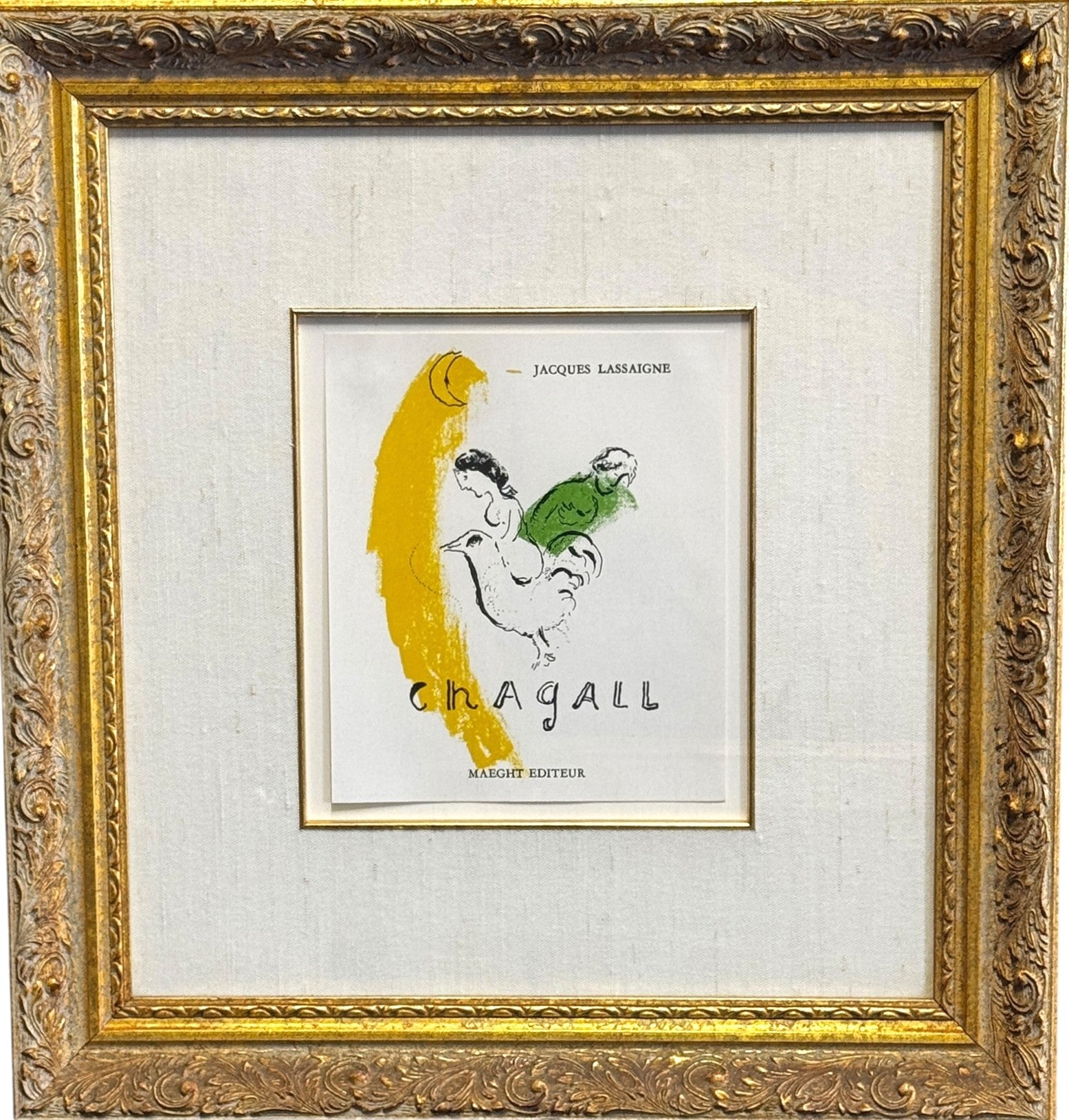 CHAGALL  "LE COQ AU CROISSANT" LITHOGRAPH