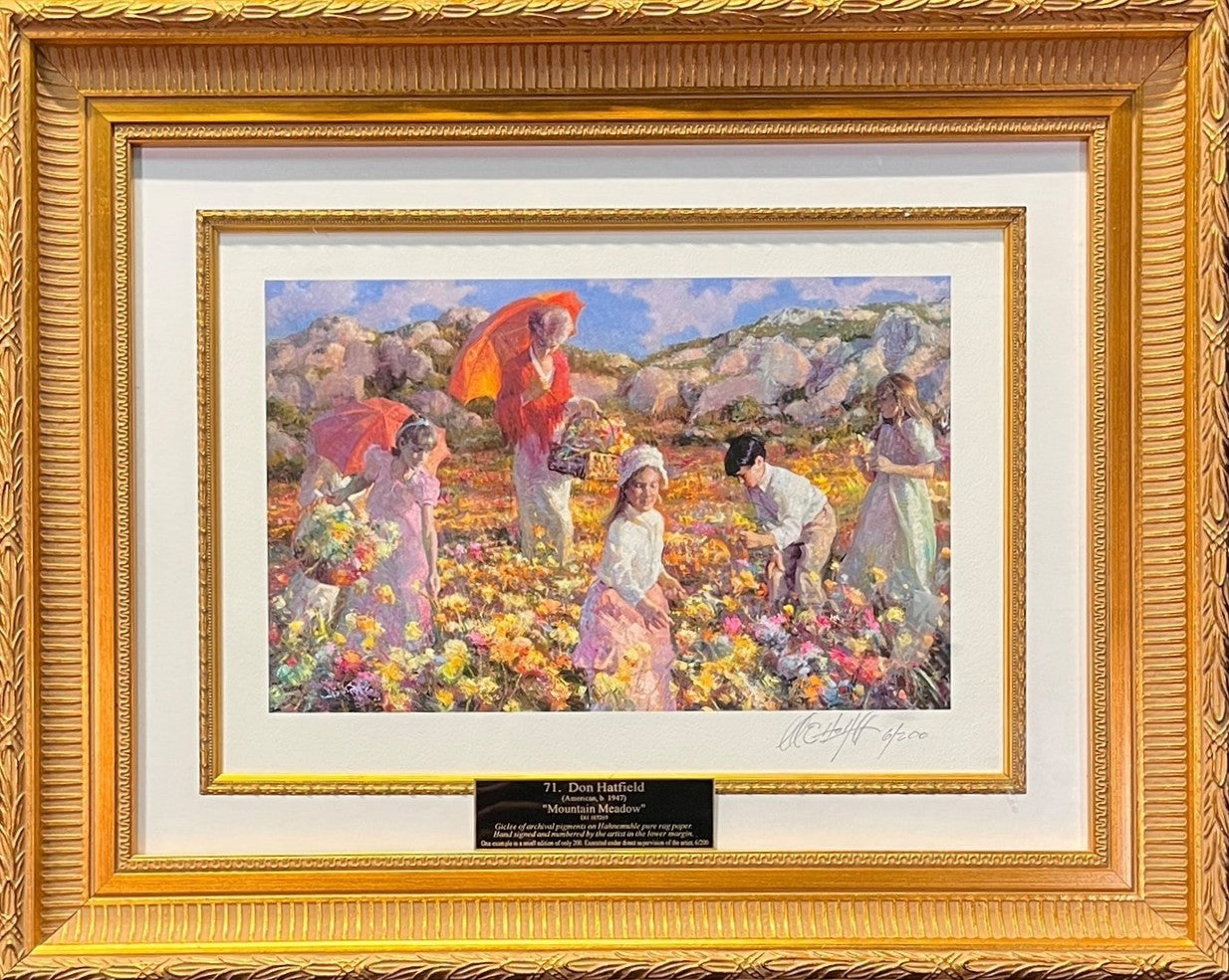 "MOUNTAIN MEADOW" 23/25 GICLEE BY DON HATFIELD