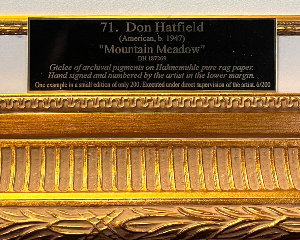 "MOUNTAIN MEADOW" 23/25 GICLEE BY DON HATFIELD