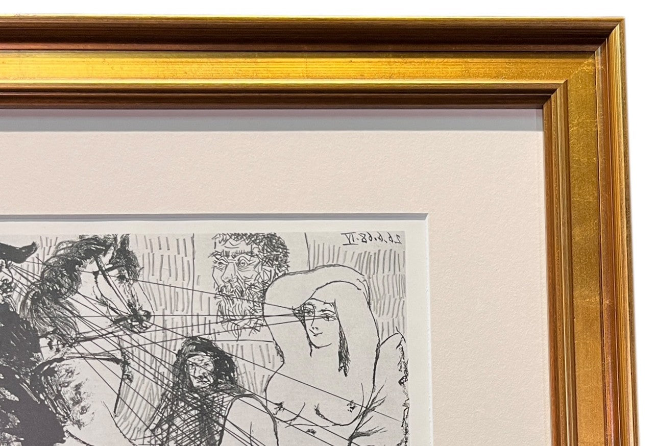 PABLO PICASSO OFFSET HELIOGRAVURE "EXCHANGING