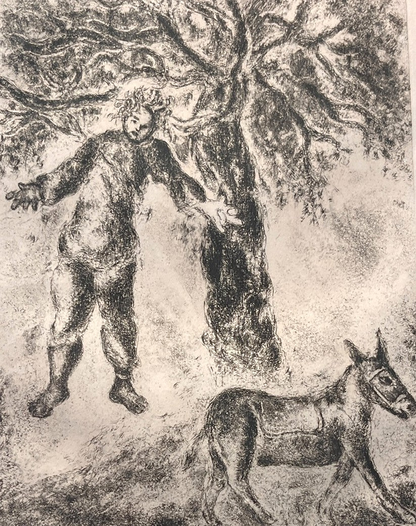 "THE END OF ABSALOM" ETCHING BY MARC CHAGALL