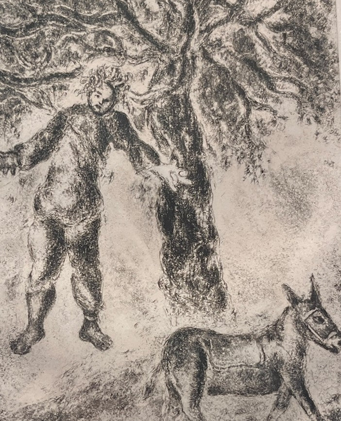 "THE END OF ABSALOM" ETCHING BY MARC CHAGALL