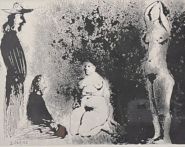 "PAINTERS IN THE FIELD" LITHO  BY PABLO PICASSO