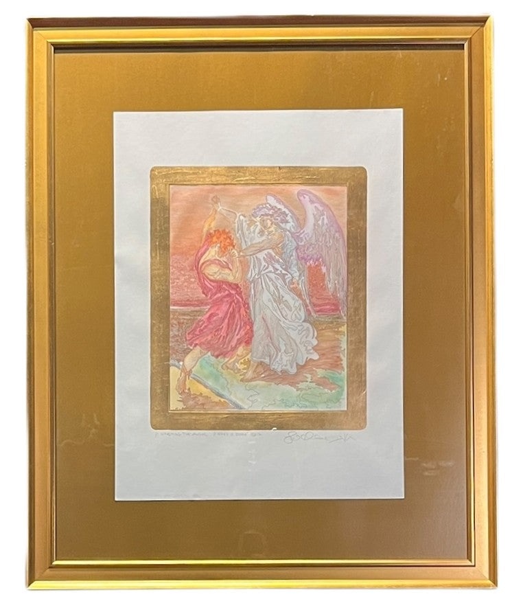 "WRESTLING THE ANGEL" ETCHING BY GUILLAME AZOULAY