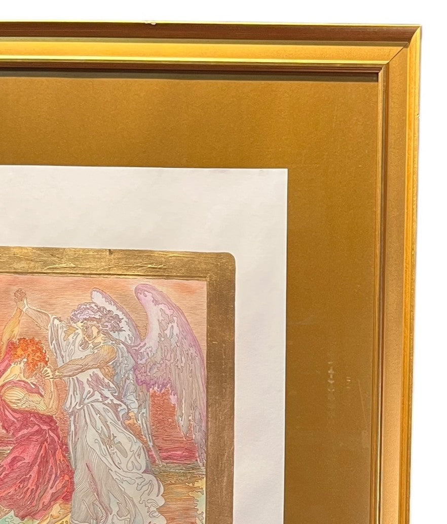 "WRESTLING THE ANGEL" ETCHING BY GUILLAME AZOULAY