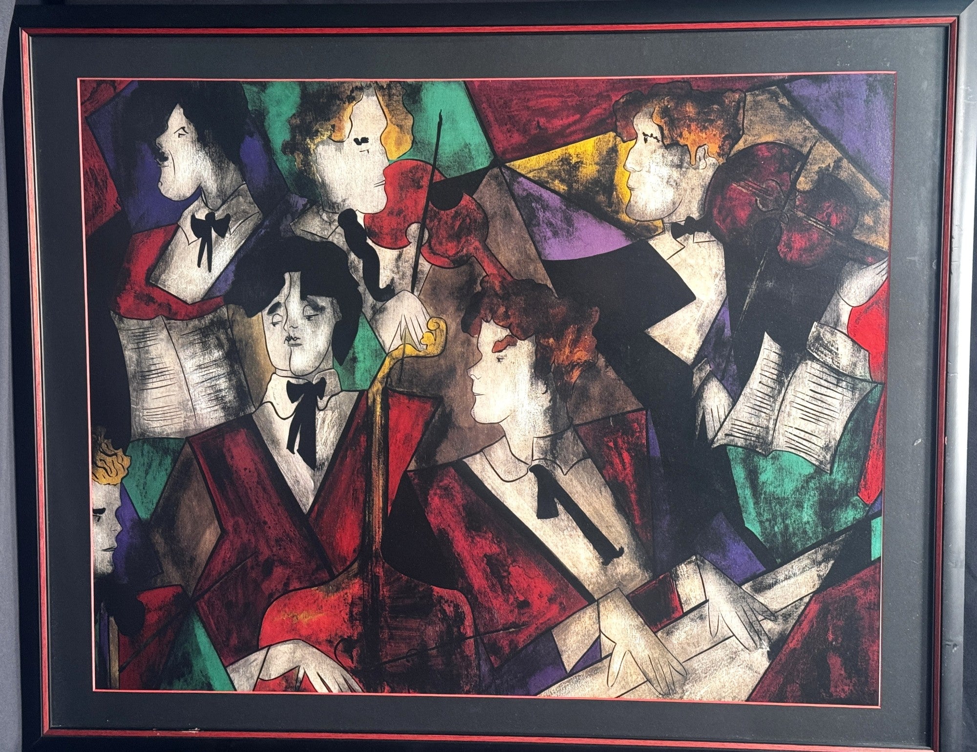 MUSICAL PRINT FRAMED