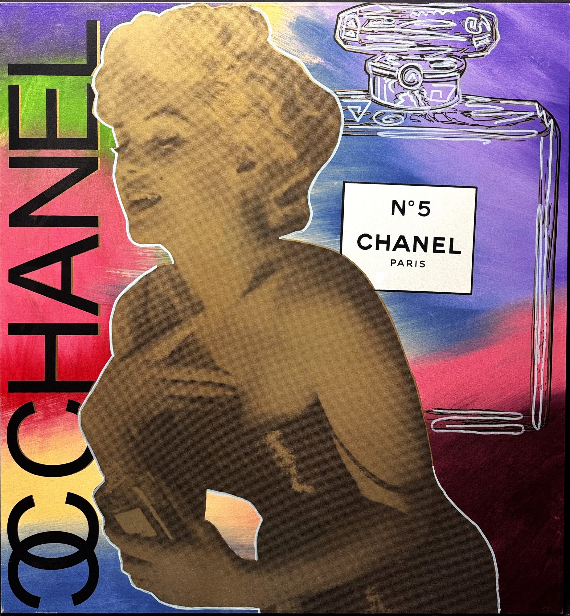 STEVE KAUFMAN "MARILYN" CHANEL NO#5, SILKSCREEN